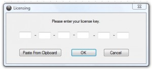 License key window